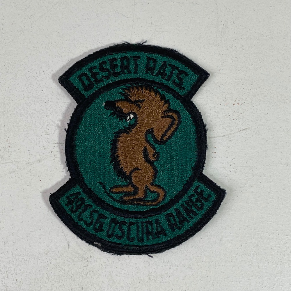 Desert Rats Oscura Range Military Insignia Embroidered Patch Green Brown